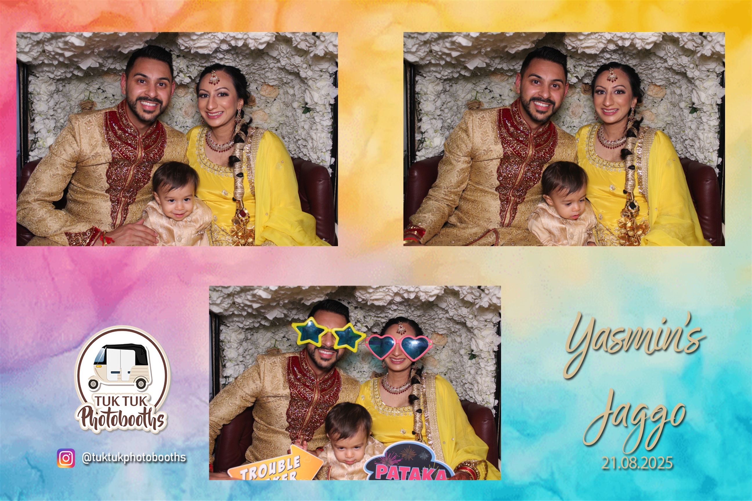 asian wedding jaggo photobooth fun family